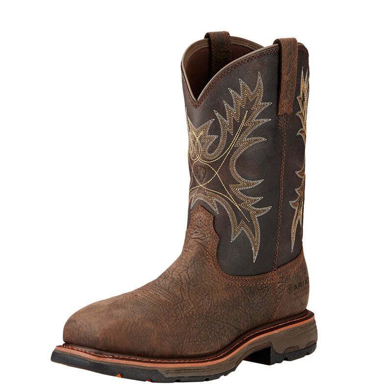 Ariat Work: WorkHog Waterproof Composite Toe Zapatos de Seguridad Hombre - Marrones (EDWUF6381)